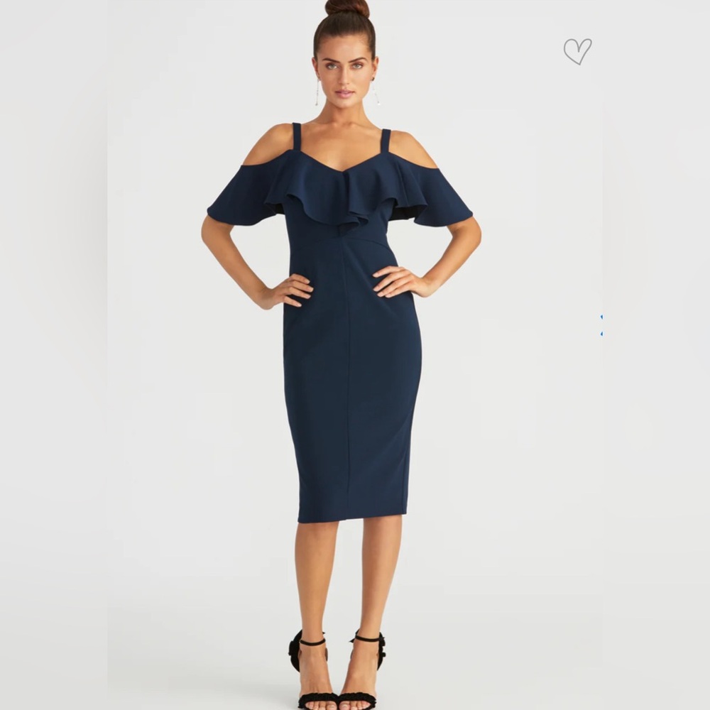 Rachel Roy blue cocktail Marcella dress size L 10-12